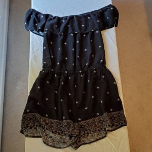Black Off the Shoulder Romper